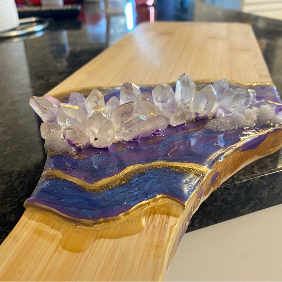 Purple Crystal Charcuterie board/ Cheese board - Picture 3 of 10